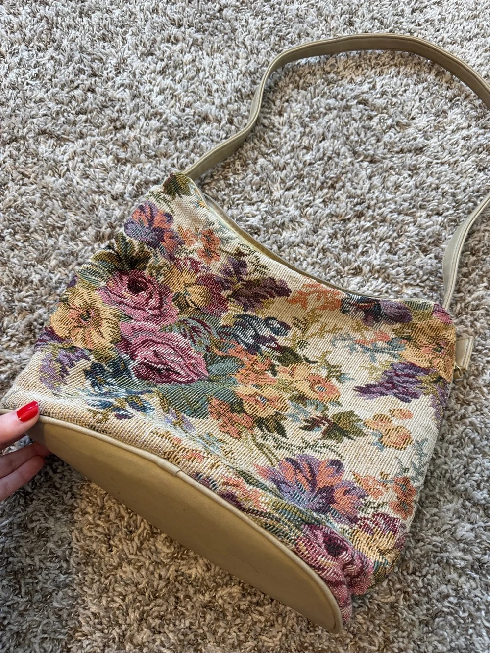 Toni Floral Tapestry Shoulder Bag Cottagecore Tassel Purse